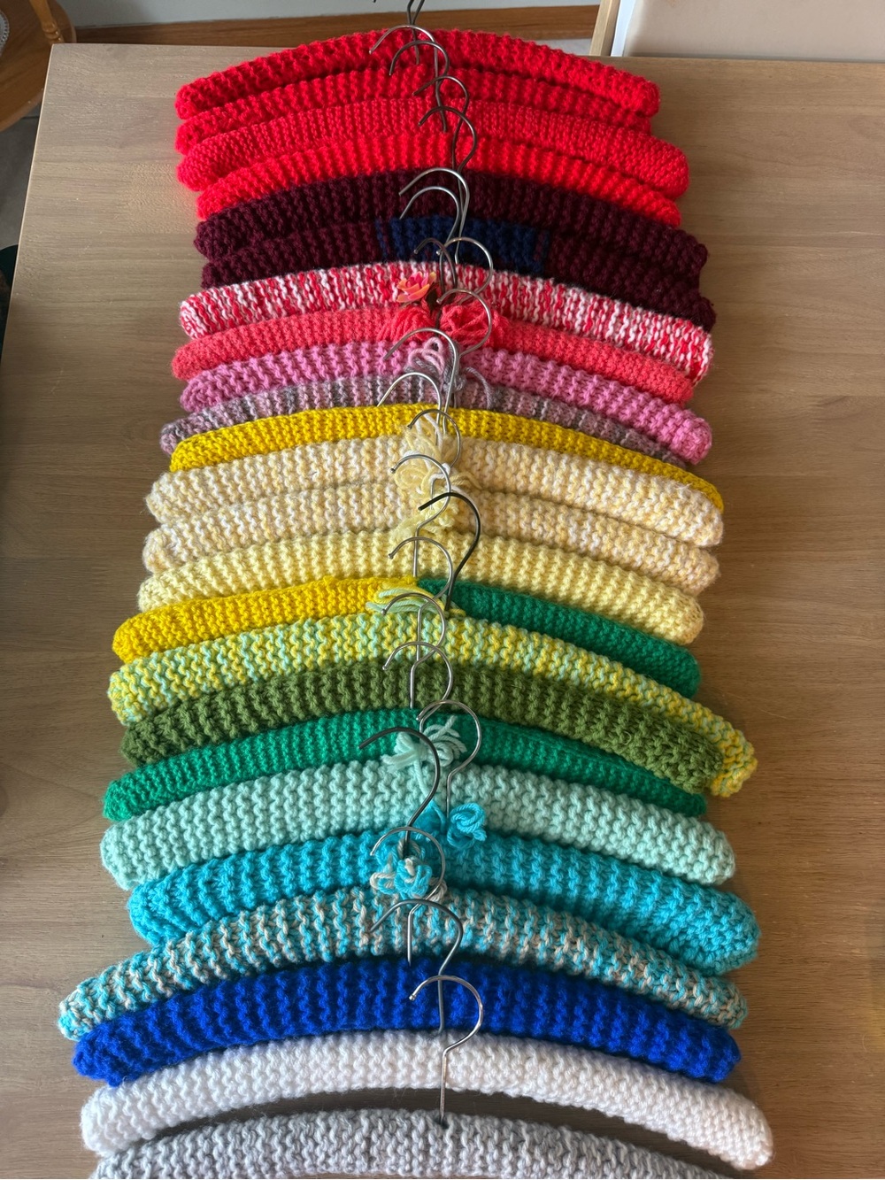 Crochet Knitted Hangers Grannycore Chic Lot of 24 VTG Handmade